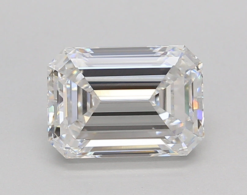 1.52 Carat Emerald Shaped, Ideal Cut, D Color, VVS2 Clarity, IGI Certified Lab Grown Diamond