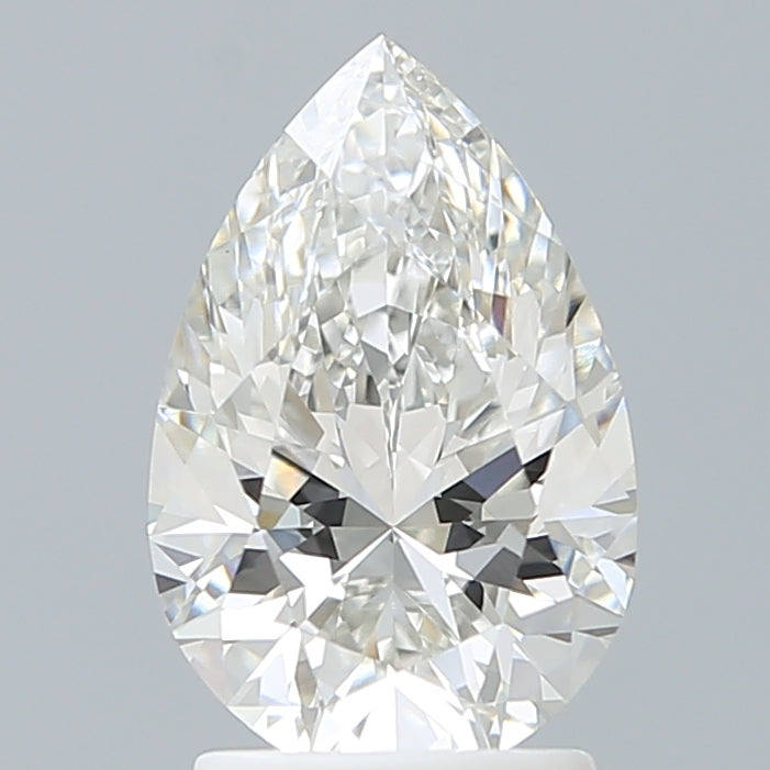 2.19 Carat Pear Shaped, Excellent Cut, F Color, VVS2 Clarity, IGI Certified Lab Grown Diamond
