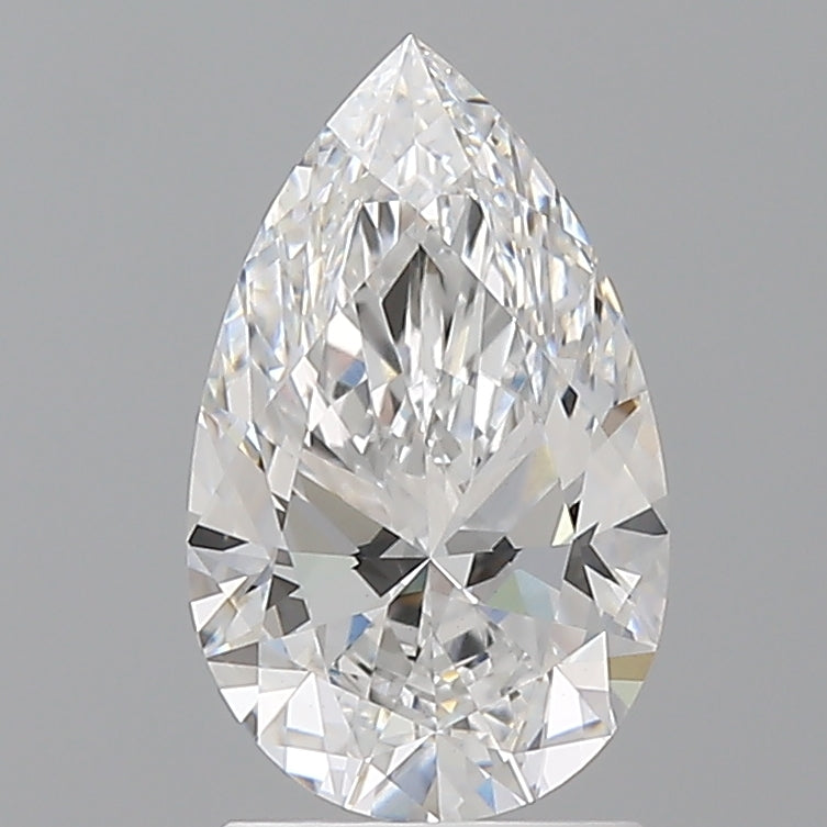 1.60 Carat Pear Shaped, Ideal Cut, E Color, VVS2 Clarity, IGI Certified Lab Grown Diamond