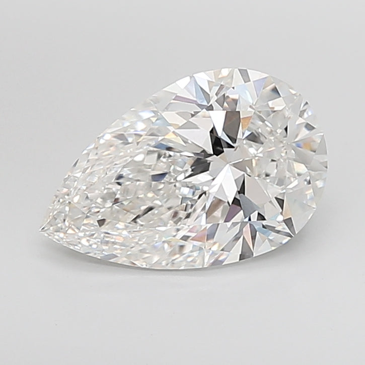 5.04 Carat Pear Shaped, Ideal Cut, E Color, VVS2 Clarity, IGI Certified Lab Grown Diamond