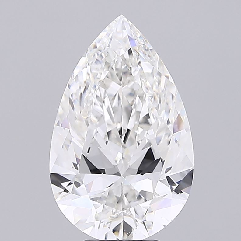 7.02 Carat Pear Shaped, Ideal Cut, F Color, VVS2 Clarity, IGI Certified Lab Grown Diamond