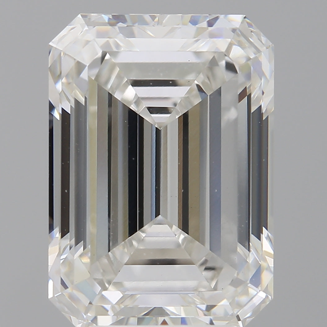 6.01 Carat Emerald Shaped, Ideal Cut, G Color, VVS2 Clarity, IGI Certified Lab Grown Diamond