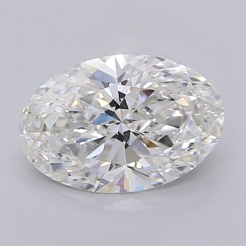 3.05 Carat Oval Shaped, Ideal Cut, F Color, VVS2 Clarity, IGI Certified Lab Grown Diamond