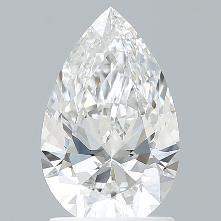 1.52 Carat Pear Shaped, Ideal Cut, D Color, VVS2 Clarity, IGI Certified Lab Grown Diamond