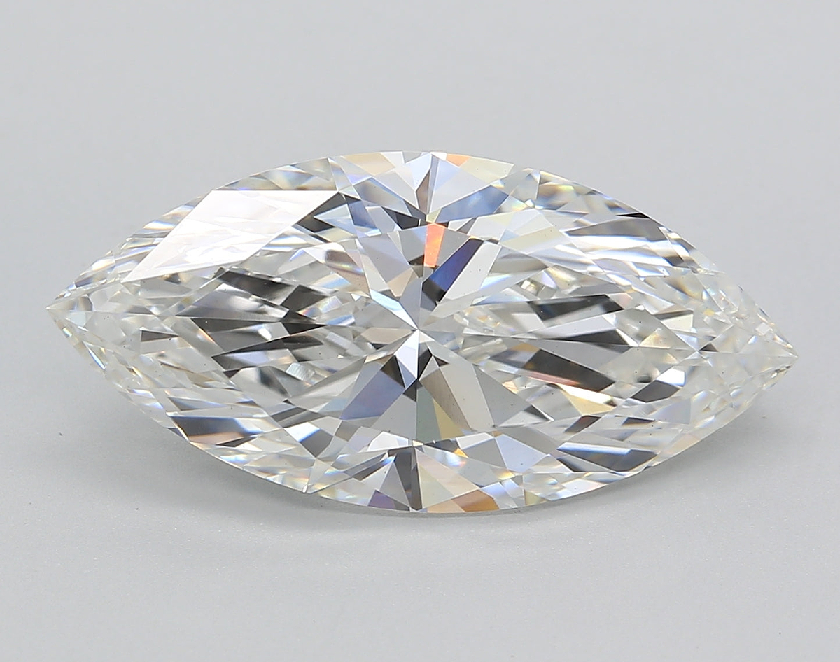 6.26 Carat Marquise Shaped, Ideal Cut, F Color, VS1 Clarity, IGI Certified Lab Grown Diamond