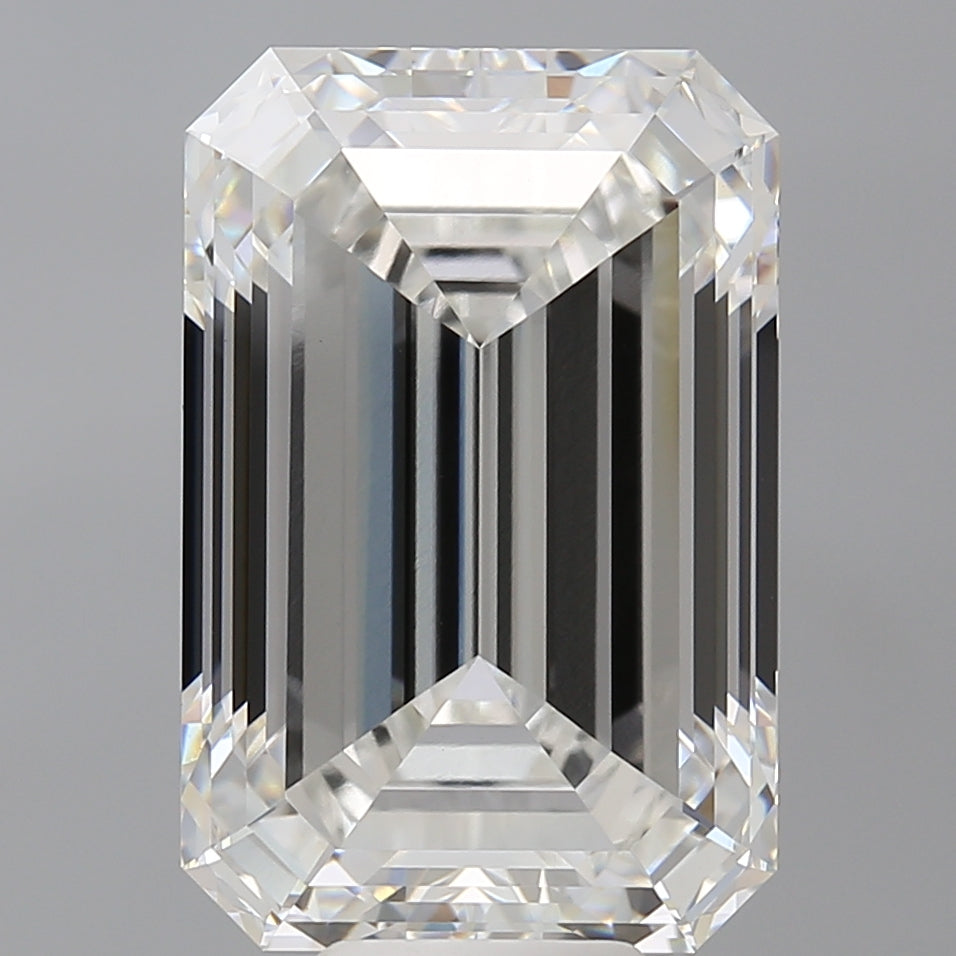 11.58 Carat Emerald Shaped, Ideal Cut, F Color, VVS2 Clarity, IGI Certified Lab Grown Diamond