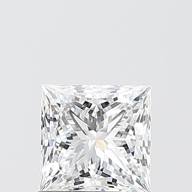 1.09 Carat Princess Shaped, Ideal Cut, D Color, VVS2 Clarity, IGI Certified Lab Grown Diamond