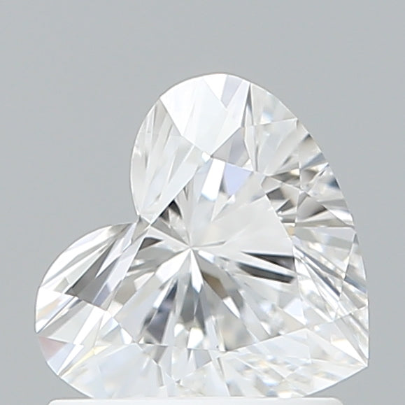 1.03 Carat Heart Shaped, Ideal Cut, D Color, VVS2 Clarity, IGI Certified Lab Grown Diamond