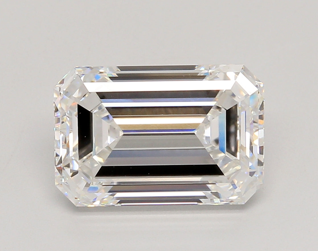 4.76 Carat Emerald Shaped, Ideal Cut, E Color, VS1 Clarity, IGI Certified Lab Grown Diamond