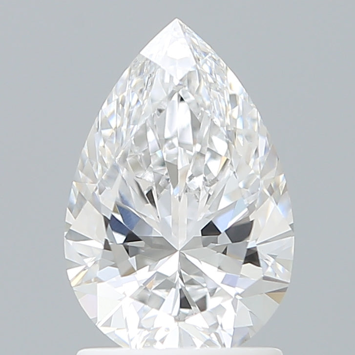 1.56 Carat Pear Shaped, Ideal Cut, D Color, VS1 Clarity, IGI Certified Lab Grown Diamond