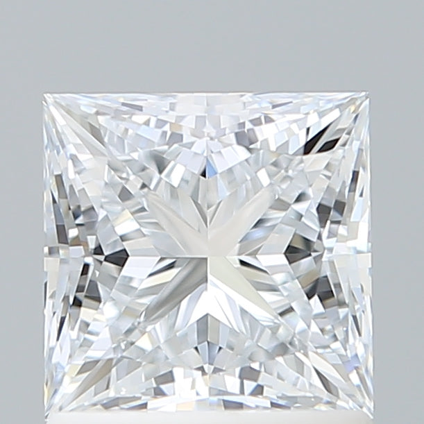 1.35 Carat Princess Shaped, Ideal Cut, E Color, VVS2 Clarity, IGI Certified Lab Grown Diamond
