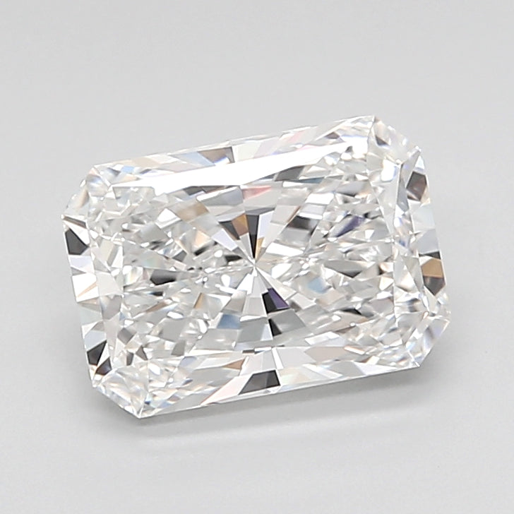 3.04 Carat Radiant Shaped, Ideal Cut, D Color, VVS2 Clarity, IGI Certified Lab Grown Diamond