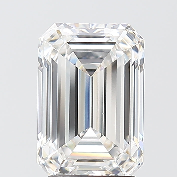 2.60 Carat Emerald Shaped, Ideal Cut, D Color, VS1 Clarity, IGI Certified Lab Grown Diamond