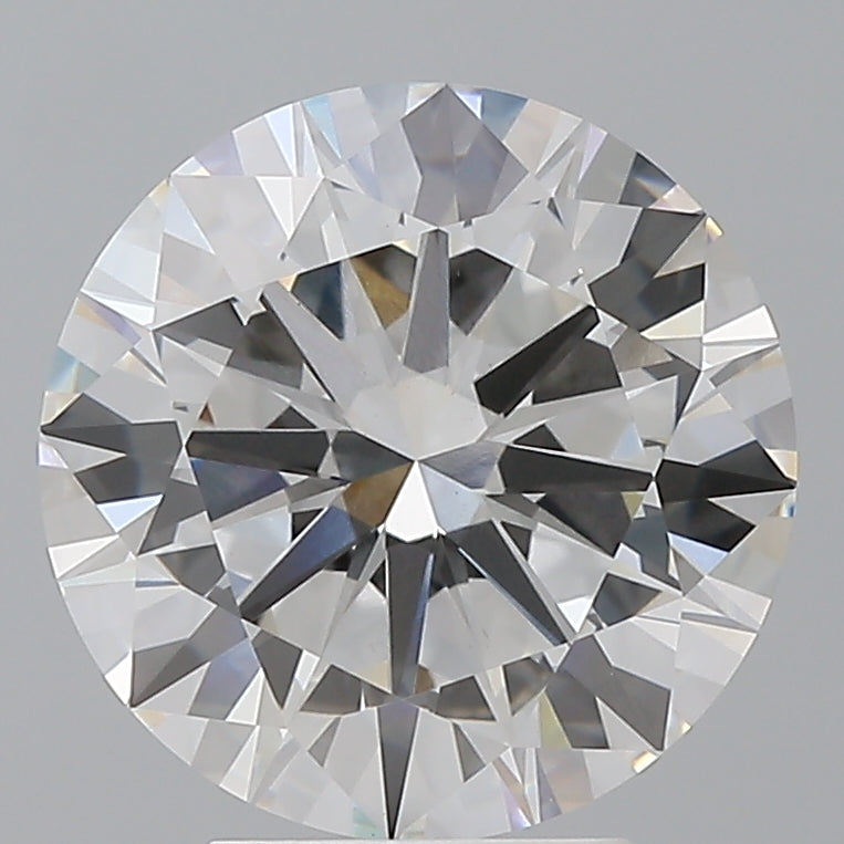 4.10 Carat Round Shaped, Excellent Cut, F Color, VVS2 Clarity, IGI Certified Lab Grown Diamond