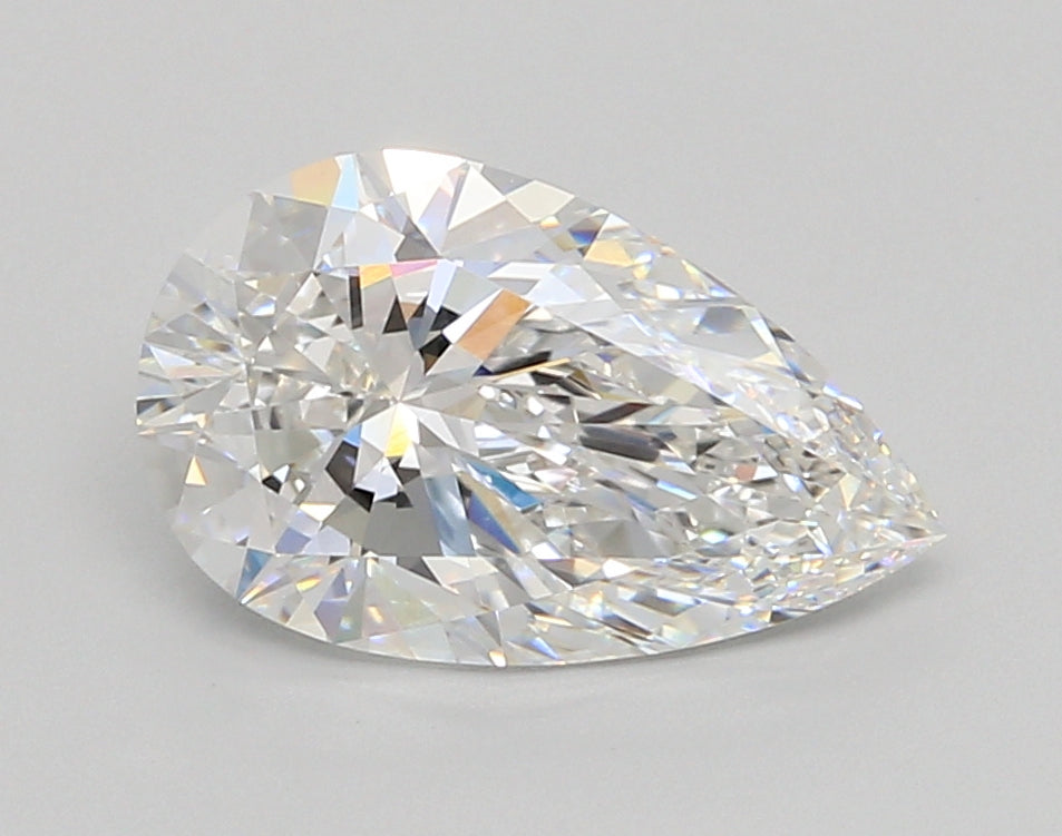 2.55 Carat Pear Shaped, Ideal Cut, E Color, VVS2 Clarity, IGI Certified Lab Grown Diamond
