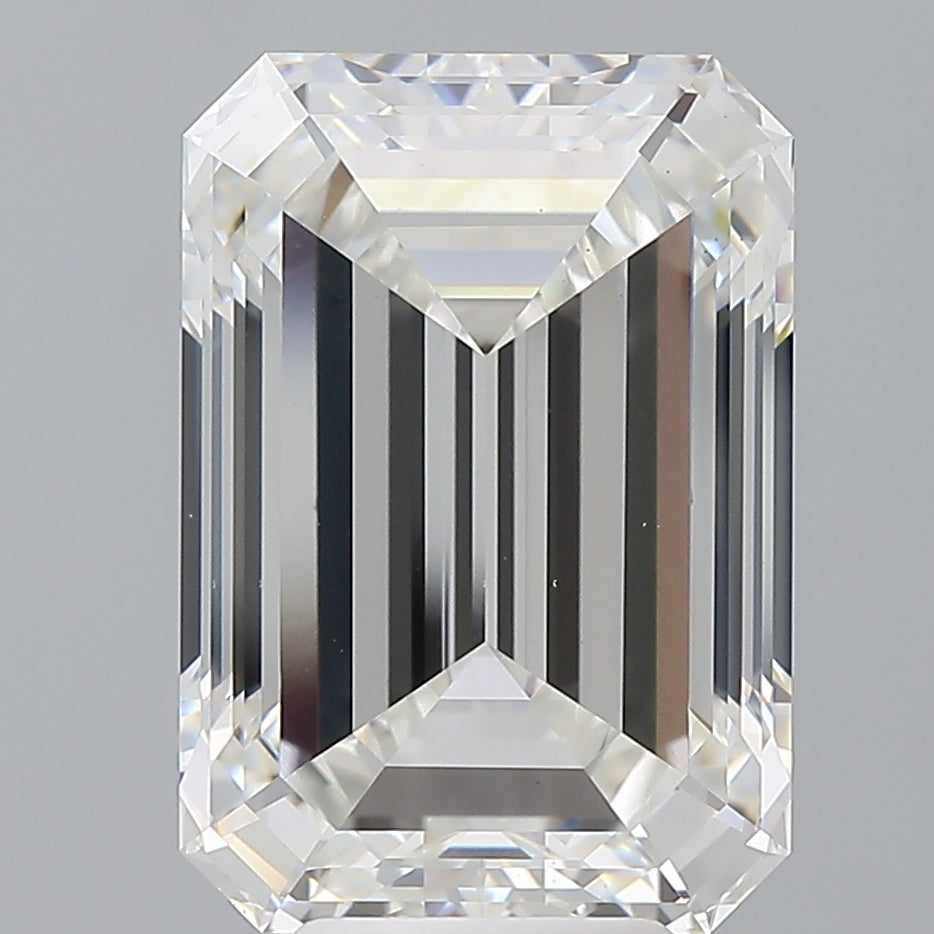 7.50 Carat Emerald Shaped, Ideal Cut, F Color, VS1 Clarity, IGI Certified Lab Grown Diamond