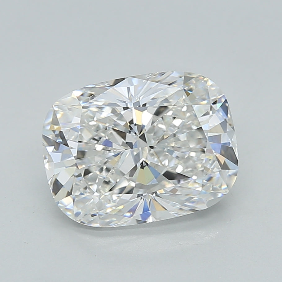 2.55 Carat Cushion Shaped, Ideal Cut, E Color, VVS2 Clarity, IGI Certified Lab Grown Diamond