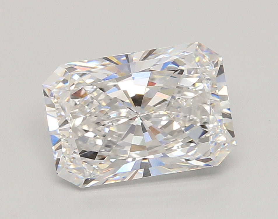 3.05 Carat Radiant Shaped, Ideal Cut, E Color, VVS2 Clarity, IGI Certified Lab Grown Diamond
