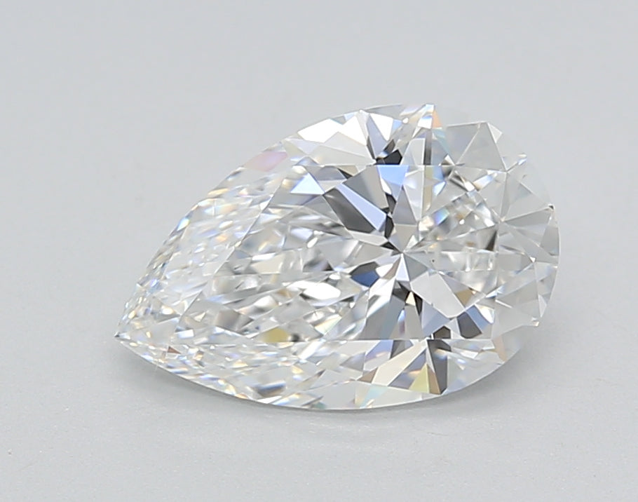 1.52 Carat Pear Shaped, Ideal Cut, D Color, VS2 Clarity, GIA Certified Lab Grown Diamond