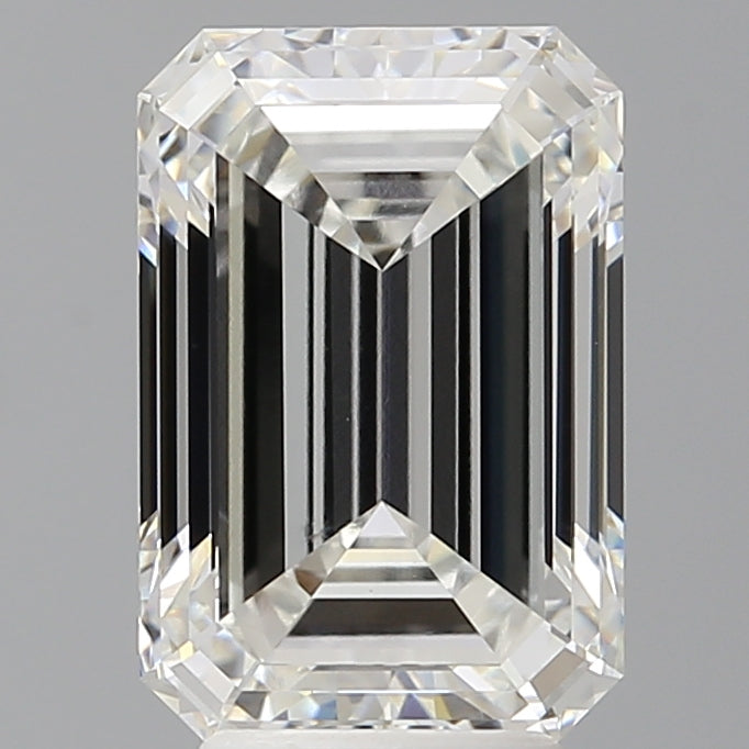4.51 Carat Emerald Shaped, Ideal Cut, F Color, VVS2 Clarity, IGI Certified Lab Grown Diamond