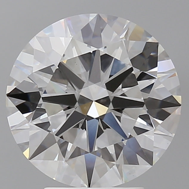 4.07 Carat Round Shaped, Ideal Cut, E Color, VVS2 Clarity, IGI Certified Lab Grown Diamond