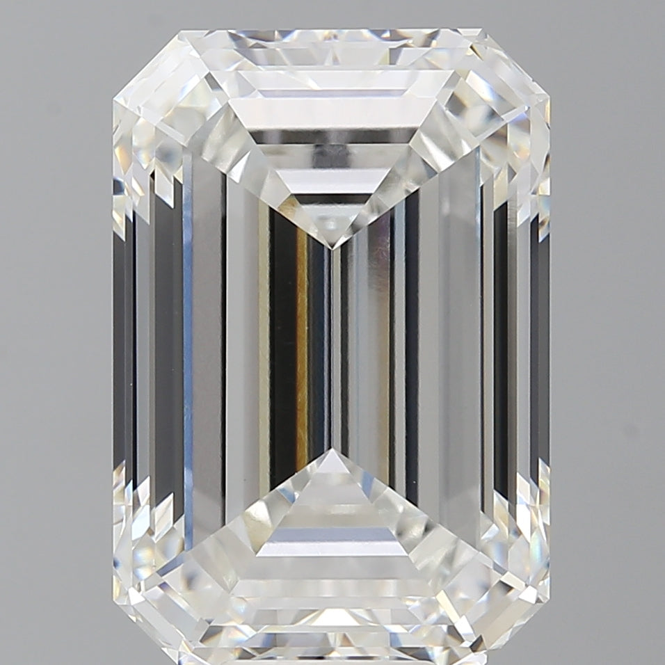 12.60 Carat Emerald Shaped, Ideal Cut, F Color, VVS2 Clarity, IGI Certified Lab Grown Diamond