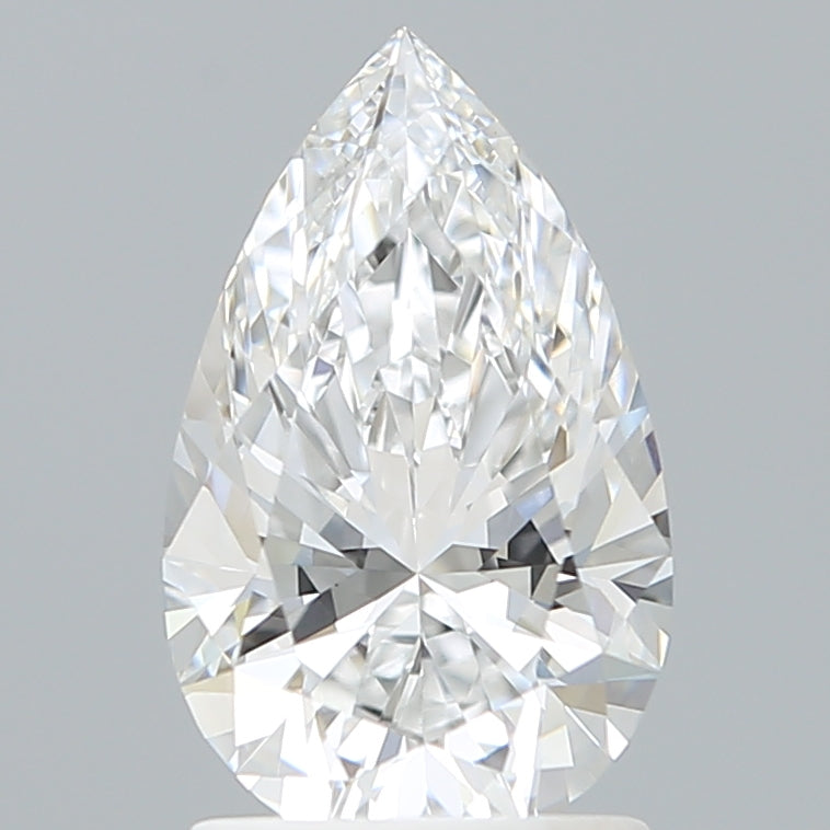 1.59 Carat Pear Shaped, Ideal Cut, D Color, VVS2 Clarity, IGI Certified Lab Grown Diamond