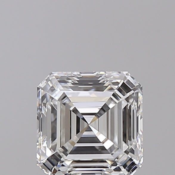 1.02 Carat Asscher Shaped, Ideal Cut, F Color, VVS2 Clarity, GIA Certified Lab Grown Diamond
