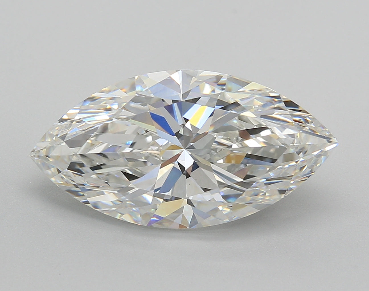 5.02 Carat Marquise Shaped, Very Good Cut, F Color, VS1 Clarity, IGI Certified Lab Grown Diamond