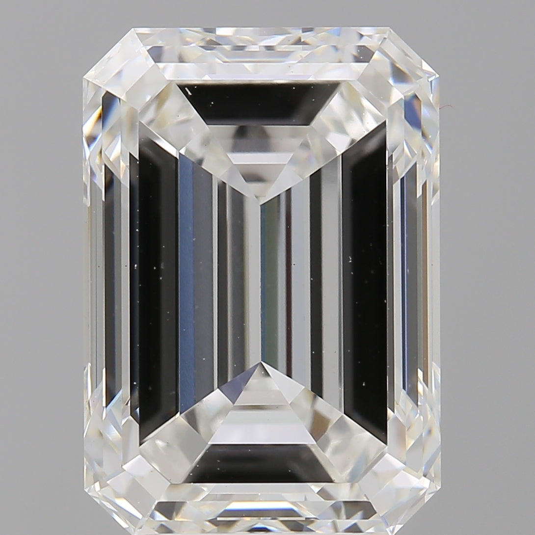 8.01 Carat Emerald Shaped, Excellent Cut, F Color, VVS2 Clarity, IGI Certified Lab Grown Diamond