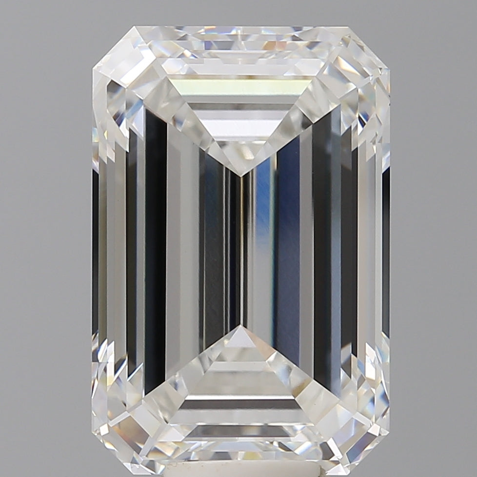 12.58 Carat Emerald Shaped, Ideal Cut, F Color, VVS2 Clarity, IGI Certified Lab Grown Diamond