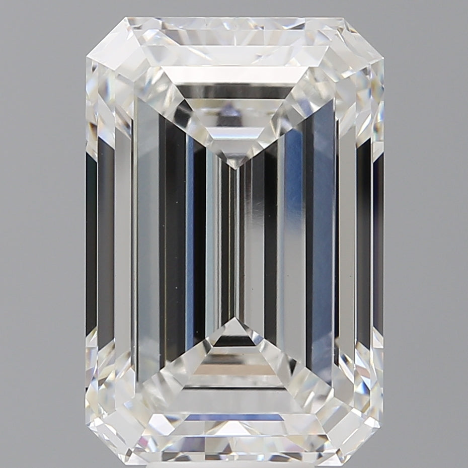 11.06 Carat Emerald Shaped, Ideal Cut, F Color, VVS2 Clarity, IGI Certified Lab Grown Diamond