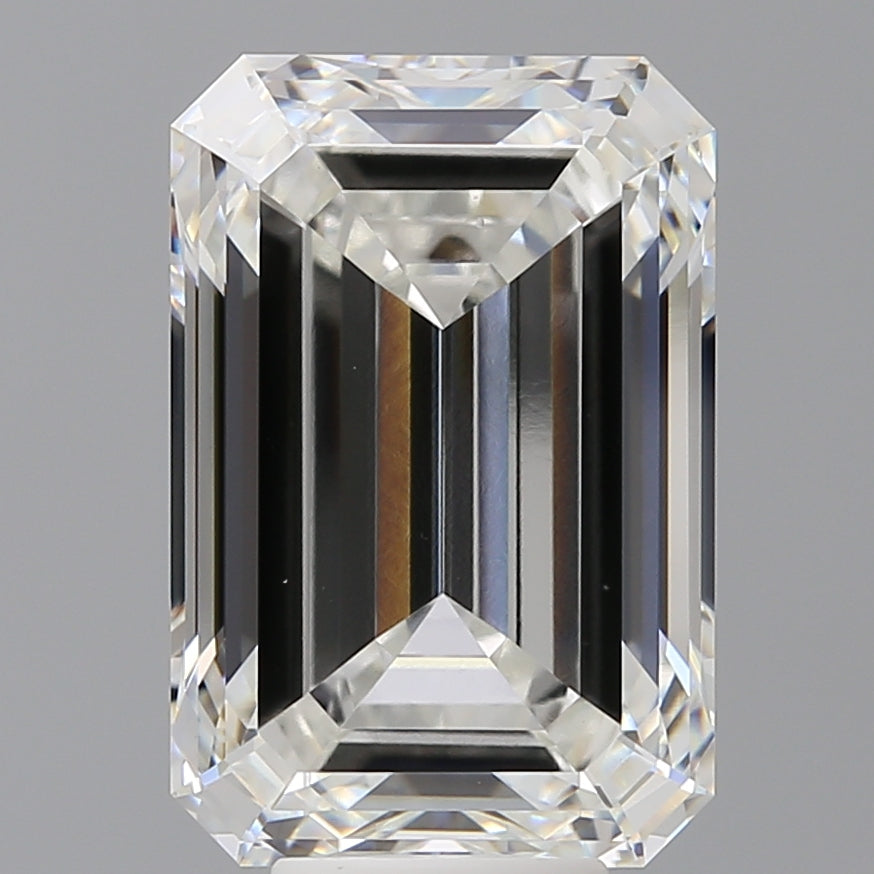 9.01 Carat Emerald Shaped, Ideal Cut, F Color, VS1 Clarity, IGI Certified Lab Grown Diamond