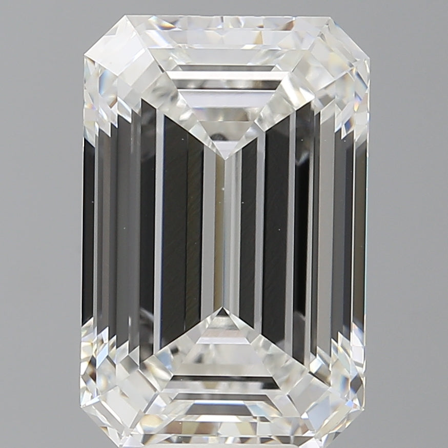 9.10 Carat Emerald Shaped, Ideal Cut, F Color, VS1 Clarity, IGI Certified Lab Grown Diamond