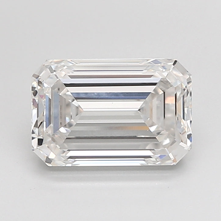 3.04 Carat Emerald Shaped, Ideal Cut, F Color, VVS2 Clarity, IGI Certified Lab Grown Diamond