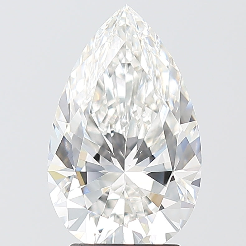 2.59 Carat Pear Shaped, Ideal Cut, E Color, VS1 Clarity, IGI Certified Lab Grown Diamond