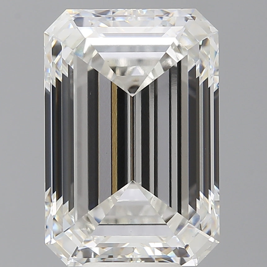 9.06 Carat Emerald Shaped, Ideal Cut, F Color, VVS2 Clarity, IGI Certified Lab Grown Diamond