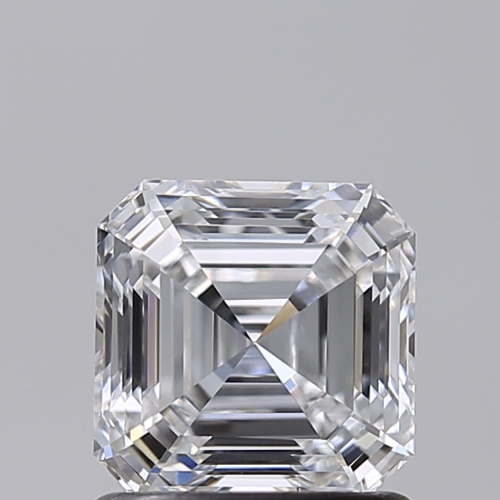 1.06 Carat Asscher Shaped, Ideal Cut, D Color, VS2 Clarity, IGI Certified Lab Grown Diamond