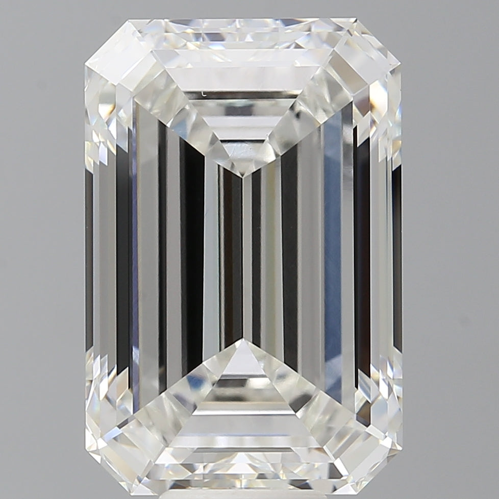 12.53 Carat Emerald Shaped, Ideal Cut, F Color, VS1 Clarity, IGI Certified Lab Grown Diamond