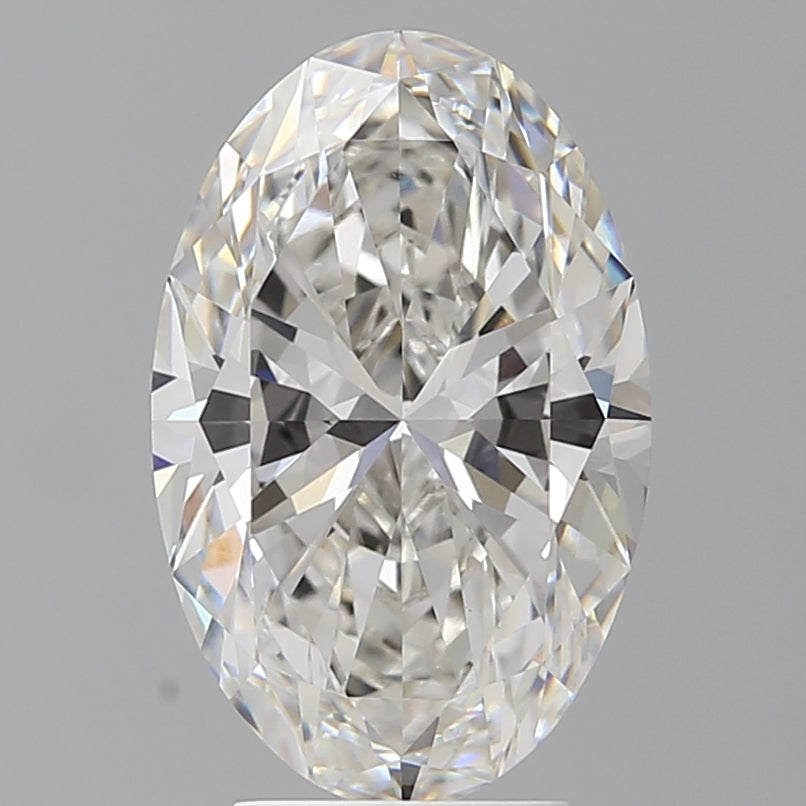4.09 Carat Oval Shaped, Ideal Cut, F Color, VVS2 Clarity, IGI Certified Lab Grown Diamond