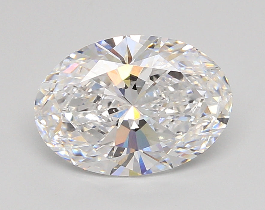 2.56 Carat Oval Shaped, Ideal Cut, E Color, VVS2 Clarity, IGI Certified Lab Grown Diamond