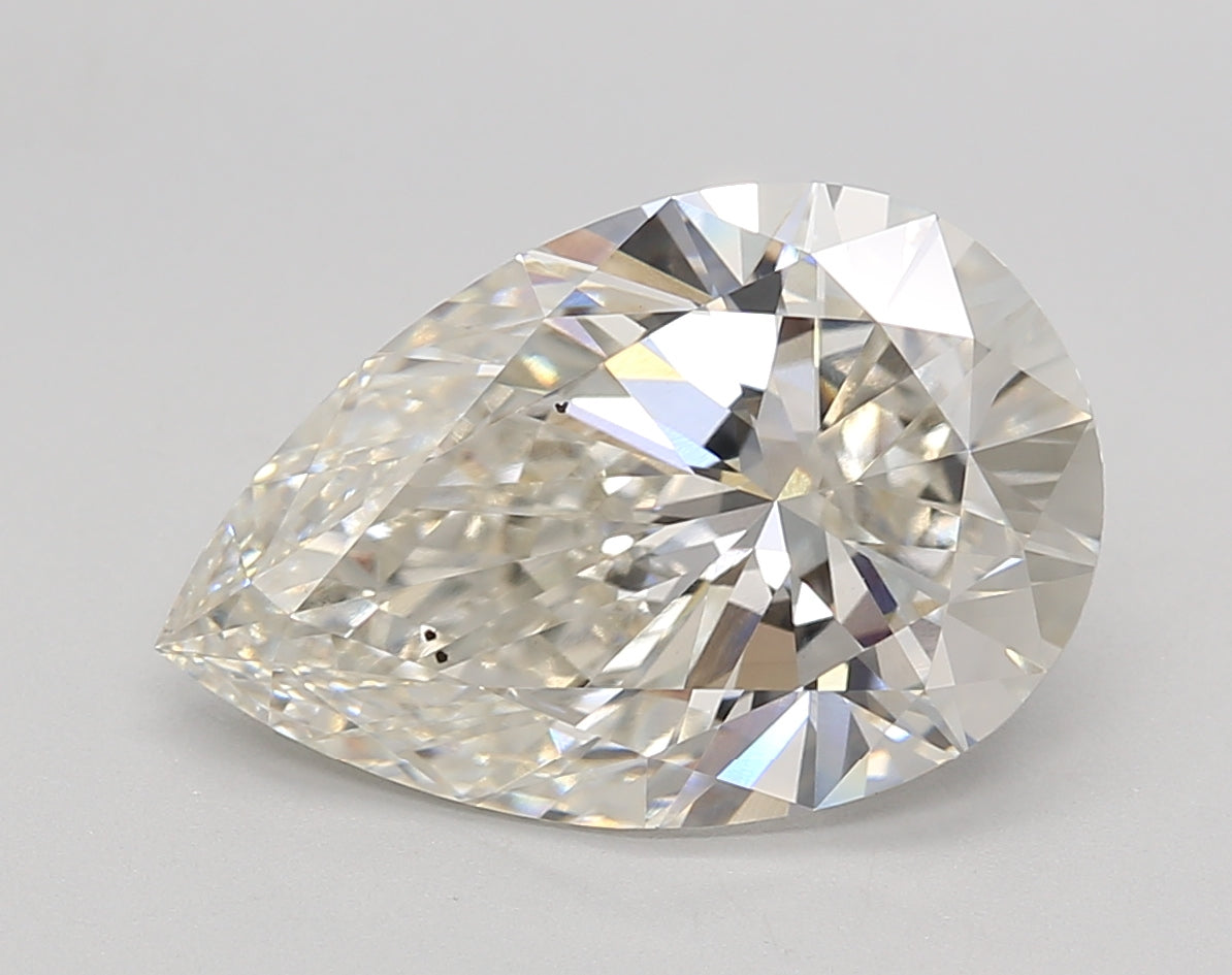 4.35 Carat Pear Shaped, Ideal Cut, H Color, VS2 Clarity, IGI Certified Lab Grown Diamond