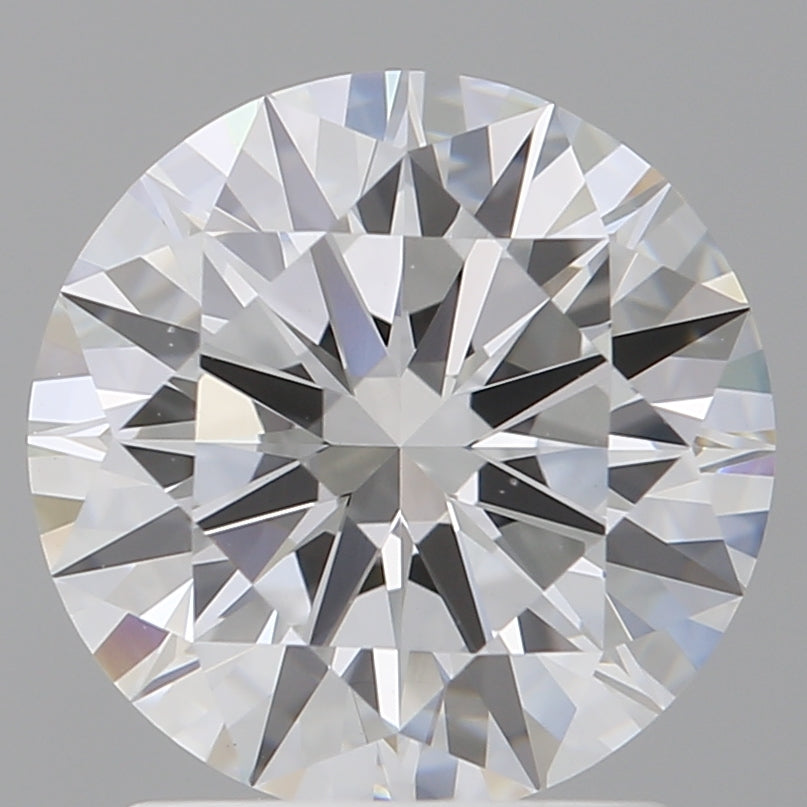 2.00 Carat Round Shaped, Excellent Cut, D Color, VVS2 Clarity, IGI Certified Lab Grown Diamond