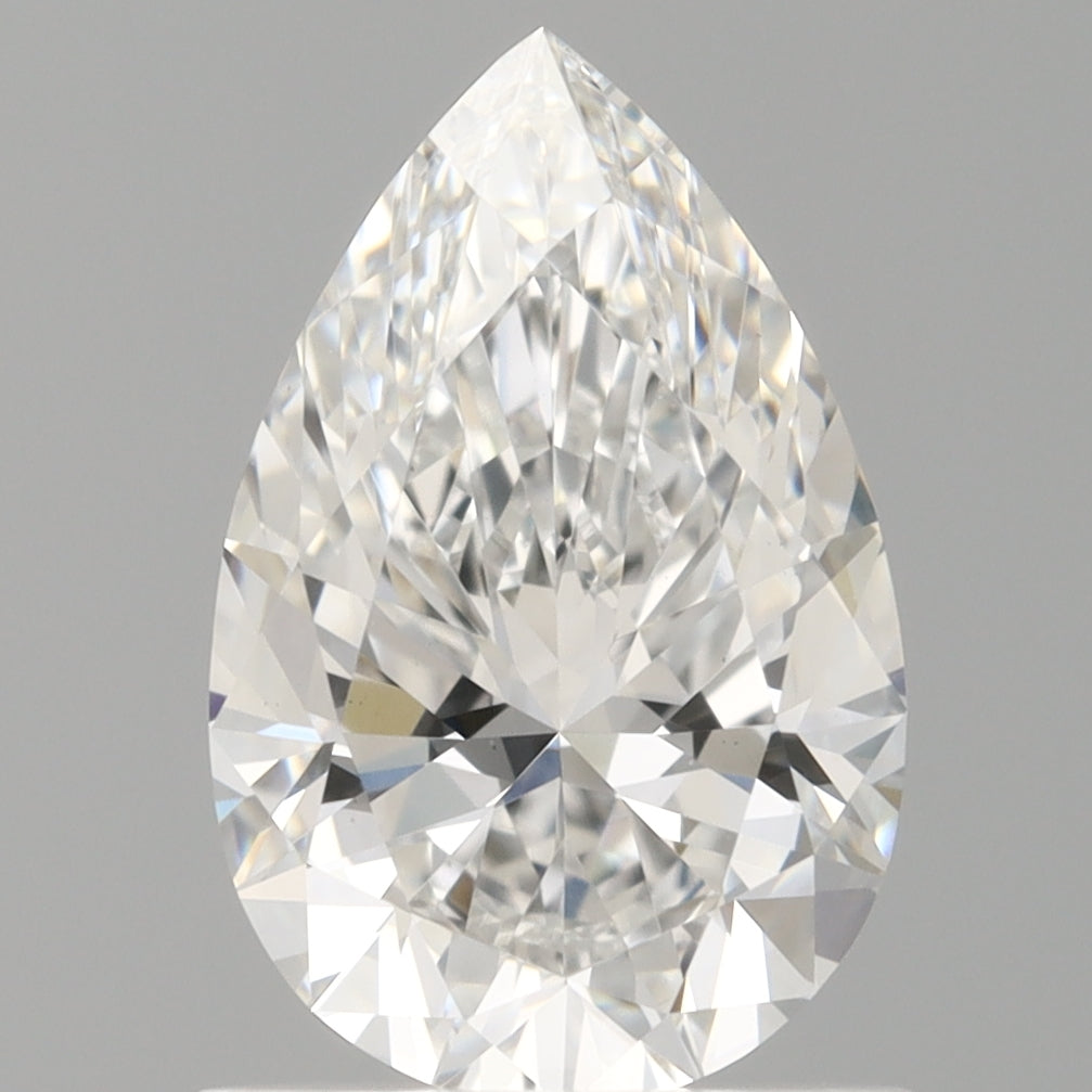 1.06 Carat Pear Shaped, Ideal Cut, E Color, VVS2 Clarity, IGI Certified Lab Grown Diamond