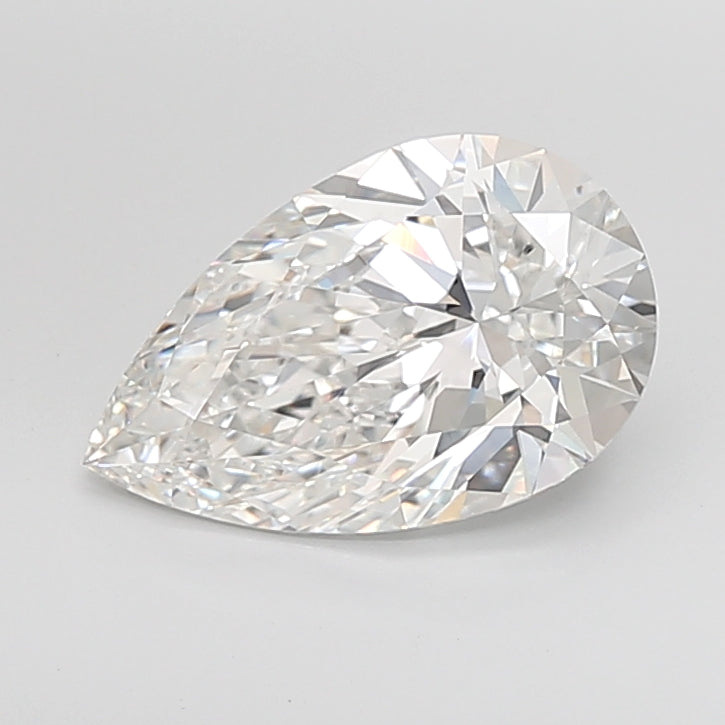 4.04 Carat Pear Shaped, Ideal Cut, F Color, VVS2 Clarity, IGI Certified Lab Grown Diamond