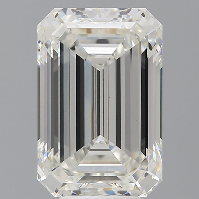 6.58 Carat Emerald Shaped, Ideal Cut, G Color, VVS2 Clarity, IGI Certified Lab Grown Diamond