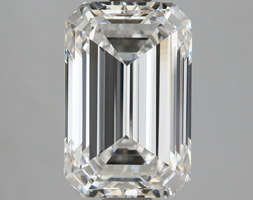 3.09 Carat Emerald Shaped, Ideal Cut, E Color, IF Clarity, IGI Certified Lab Grown Diamond