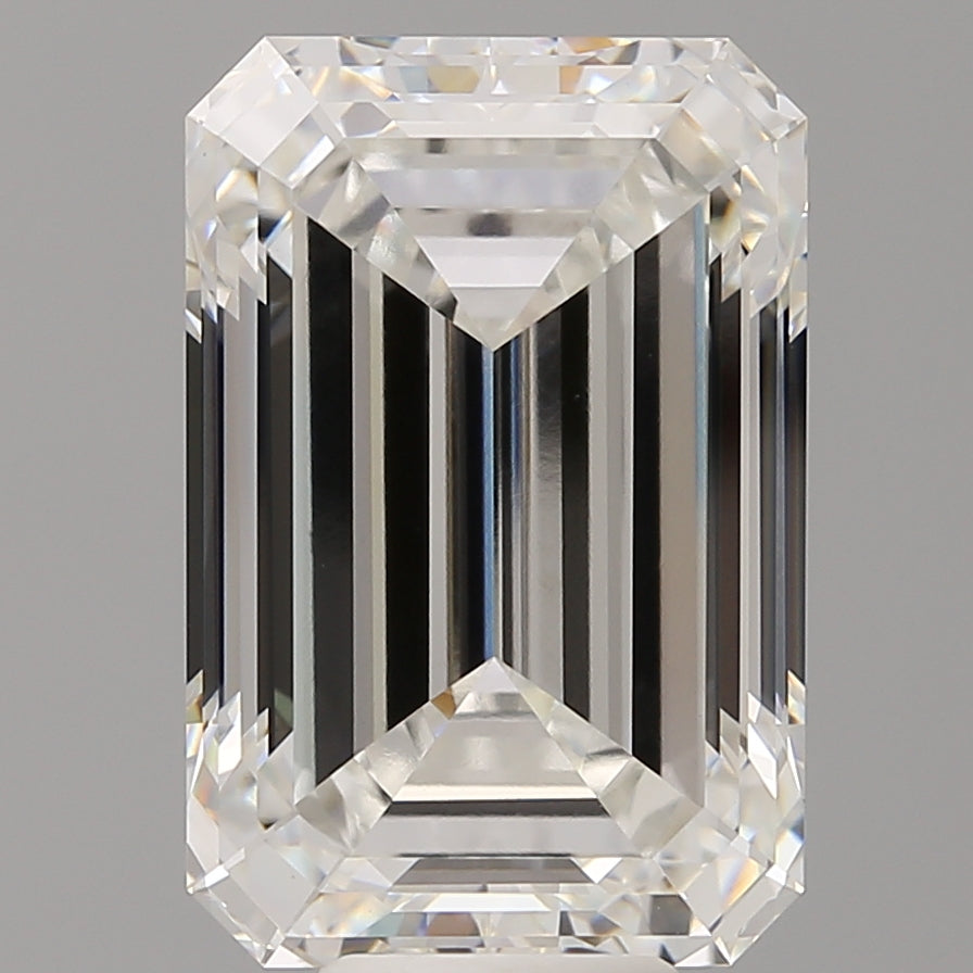 10.59 Carat Emerald Shaped, Ideal Cut, F Color, VVS2 Clarity, IGI Certified Lab Grown Diamond
