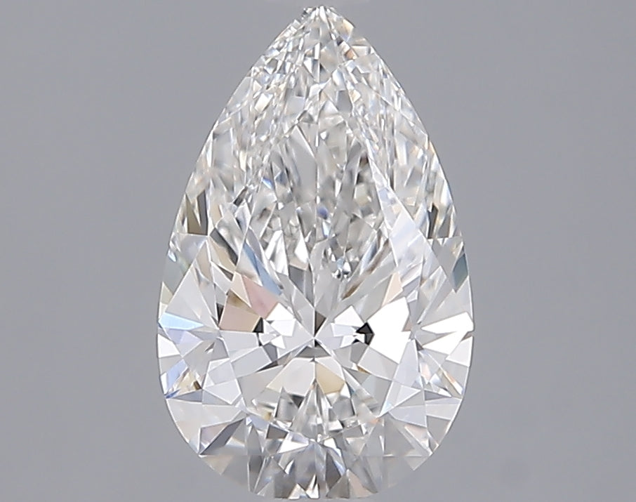 1.55 Carat Pear Shaped, Ideal Cut, F Color, VVS2 Clarity, IGI Certified Lab Grown Diamond