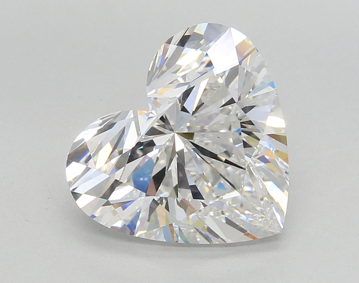 5.45 Carat Heart Shaped, Ideal Cut, D Color, VS1 Clarity, IGI Certified Lab Grown Diamond